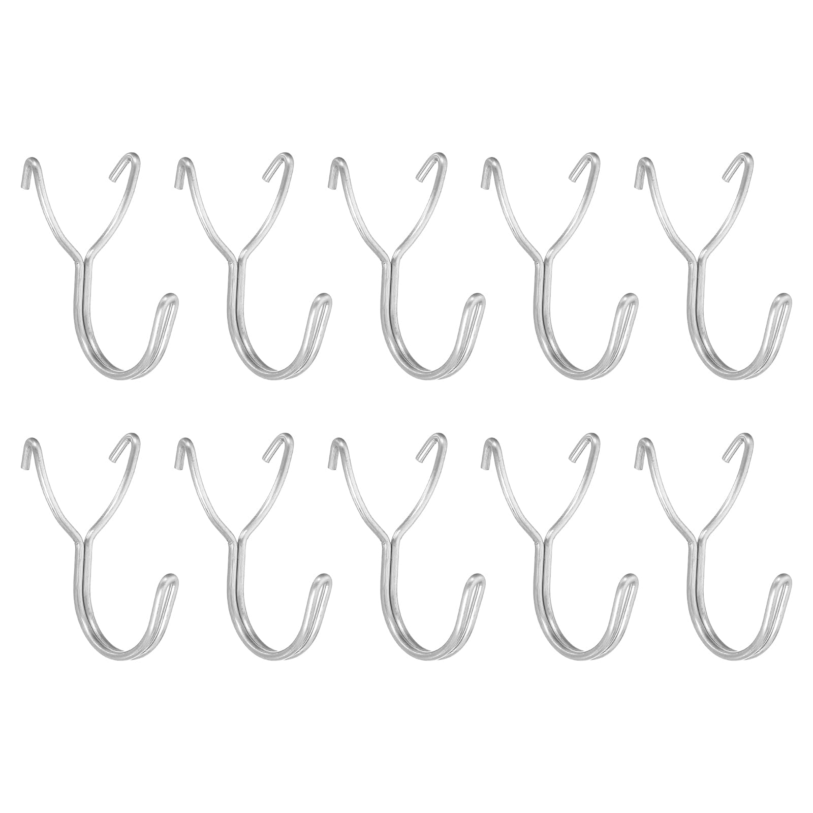 10 Pcs Pegboard Hooks Stainless Steel 1.3" Spaced Pegboard Display Hooks Metal H