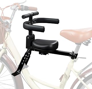 OUSEXI Thicken Front Child Bike Seat,Foldable Front Mounted Kids Bike Seat for City Bicycles Hybrid Cruiser Bicycles Pedal Scooter Motorcycle Bicycles
