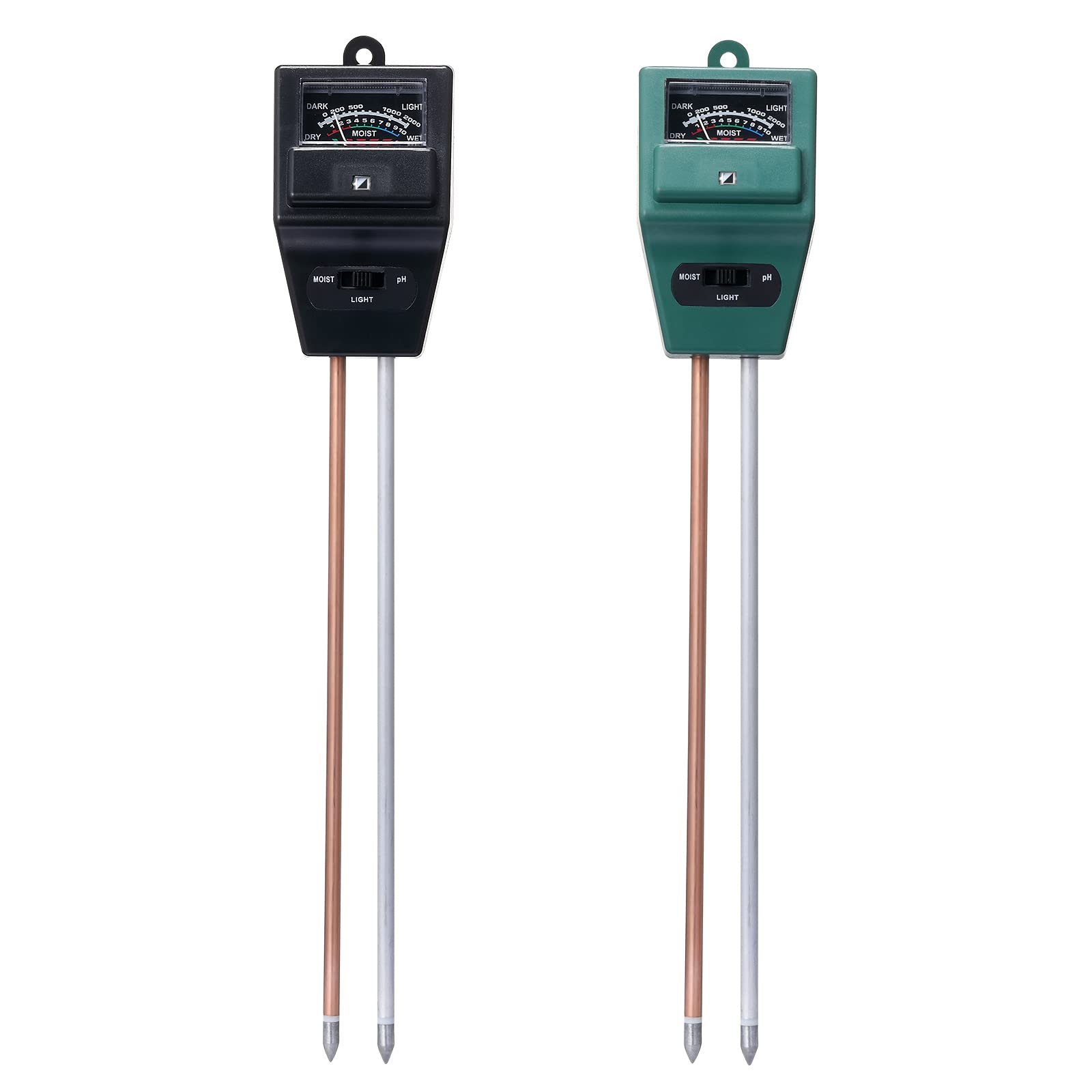 2 Packs Soil pH Meter, 3-in-1 Soil Tester Soil pH/Light/Moisture Meter | For Hou