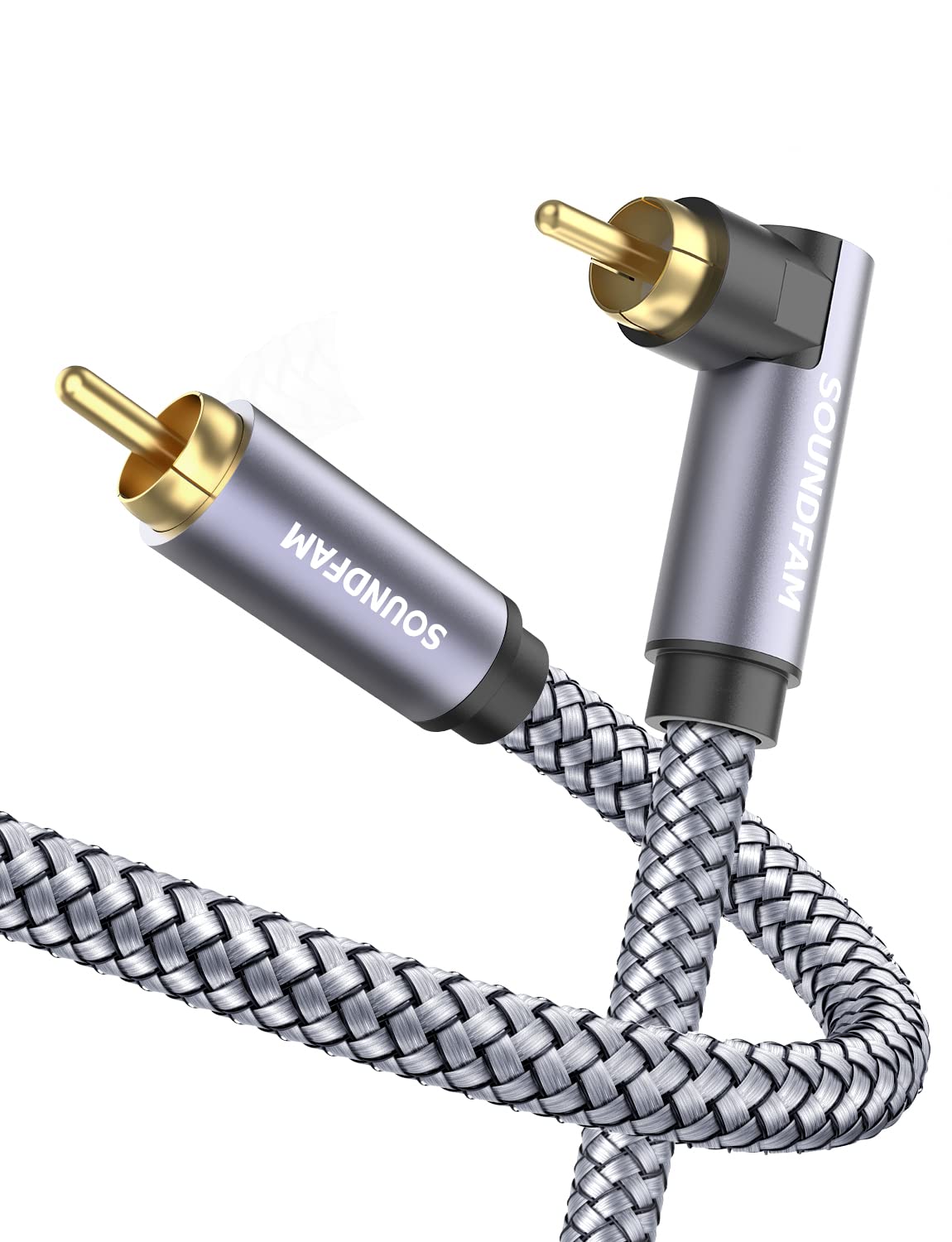 90 Degree RCA Cable Subwoofer Cable Right Angle Digital Coaxial RCA Cable Male t
