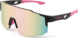 FEISEDY Sport Sunglasses Mens Women Cycling Mirrored Sports Goggles for MTB Road Bike Hiking Running UV400 Protection B2388