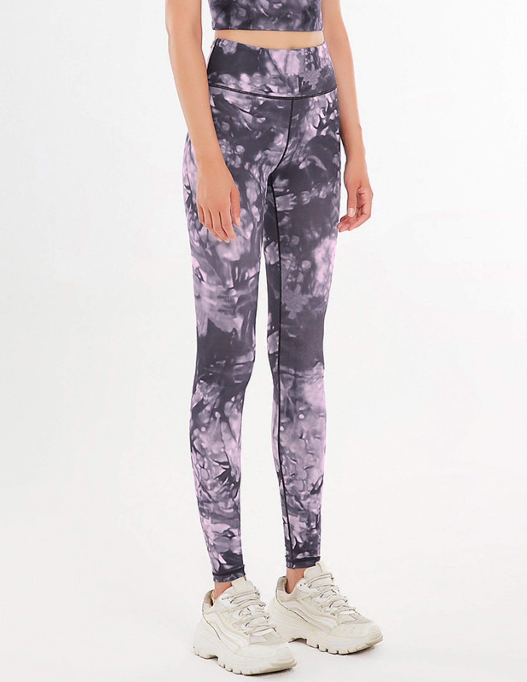 Pantaloni da yoga a vita alta da donna con design elegante per palestra, fitness