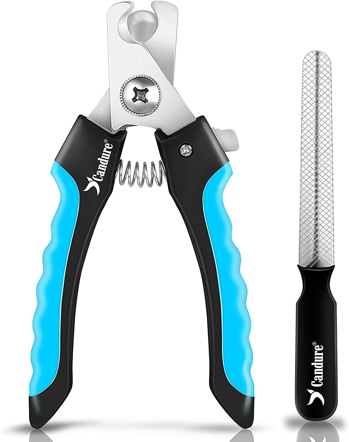 Candure Dog Nail Clippers and Trimmer with Safety Guard to Avoid Over-Cutting To