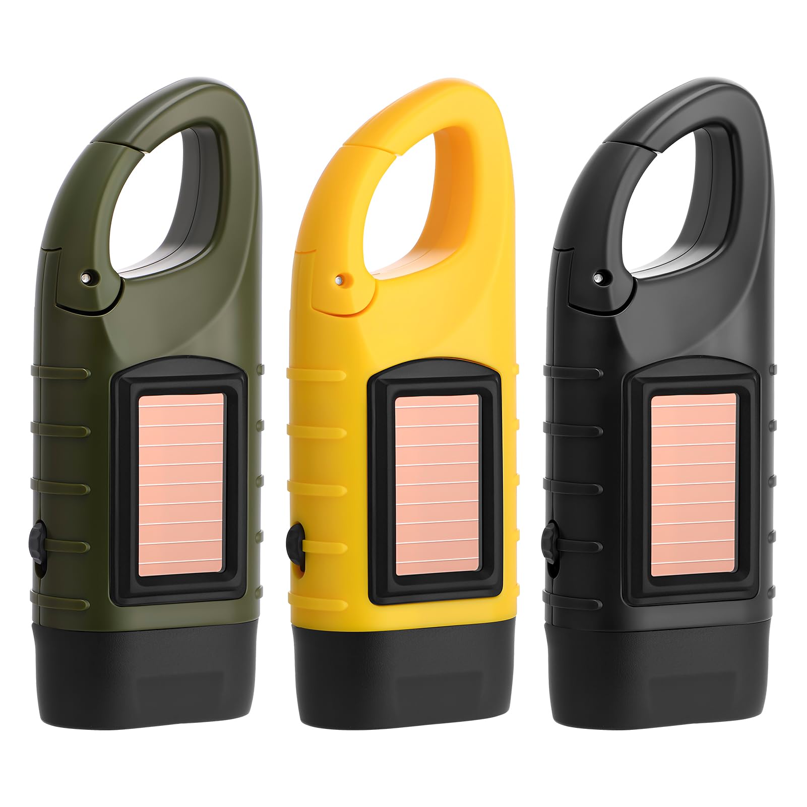 saerryor 3 Pack Wind Up Led Torch Super Bright 10m Emergency Flashlight | Solar 