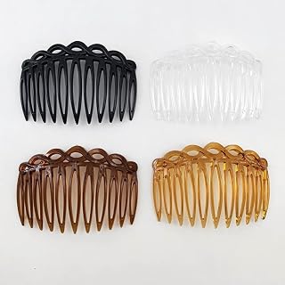 4pcs French Side Hair Twist Comb Set Plastic Twist Decorative Combs for Women Hair Combs Accessories Hair Clip Comb Bridal Wedding Veil Hair Accessories