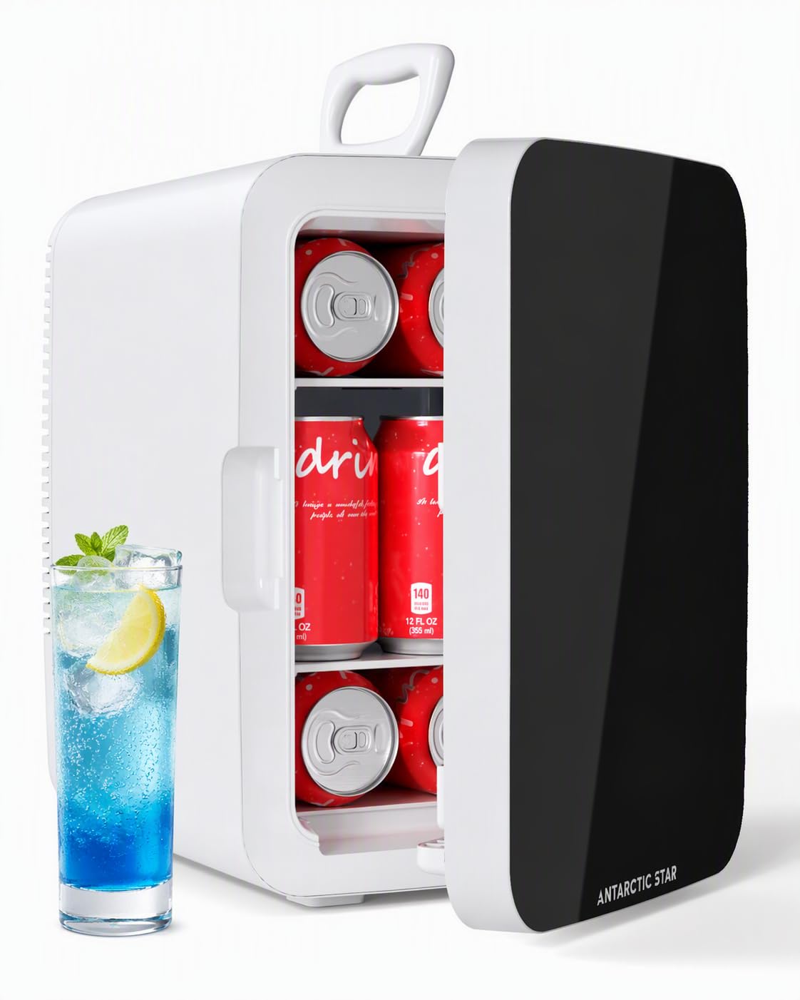 Antarctic Star 10L Compact Mini Fridge, 2.6 Gal Portable Small Refrigerator | Sm