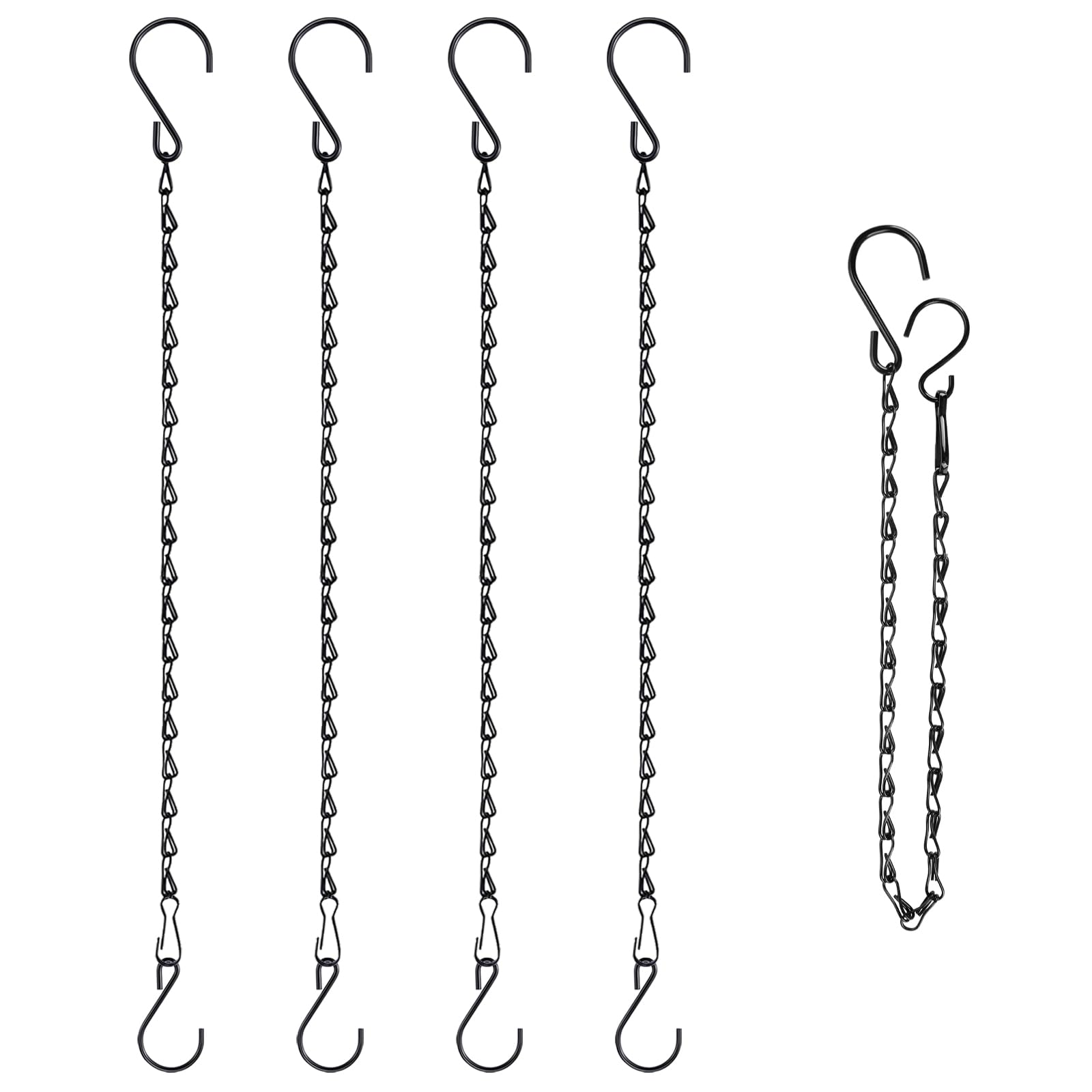 RIFNY Plant Chain for Hanging Plants, 20 Inch Hanging Basket Chain, Black | Smal
