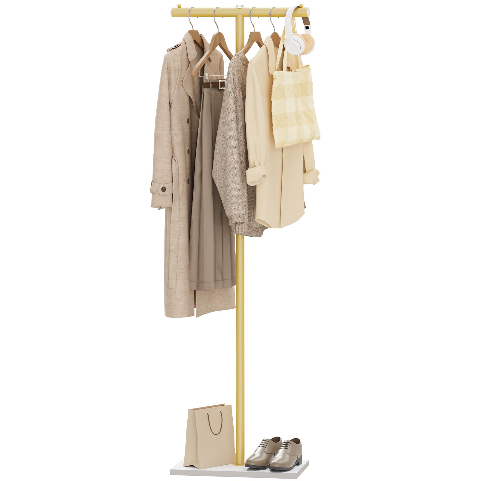 Garderobenständer mit Rock Slab Base, für Entryway, 175 cm, Golden