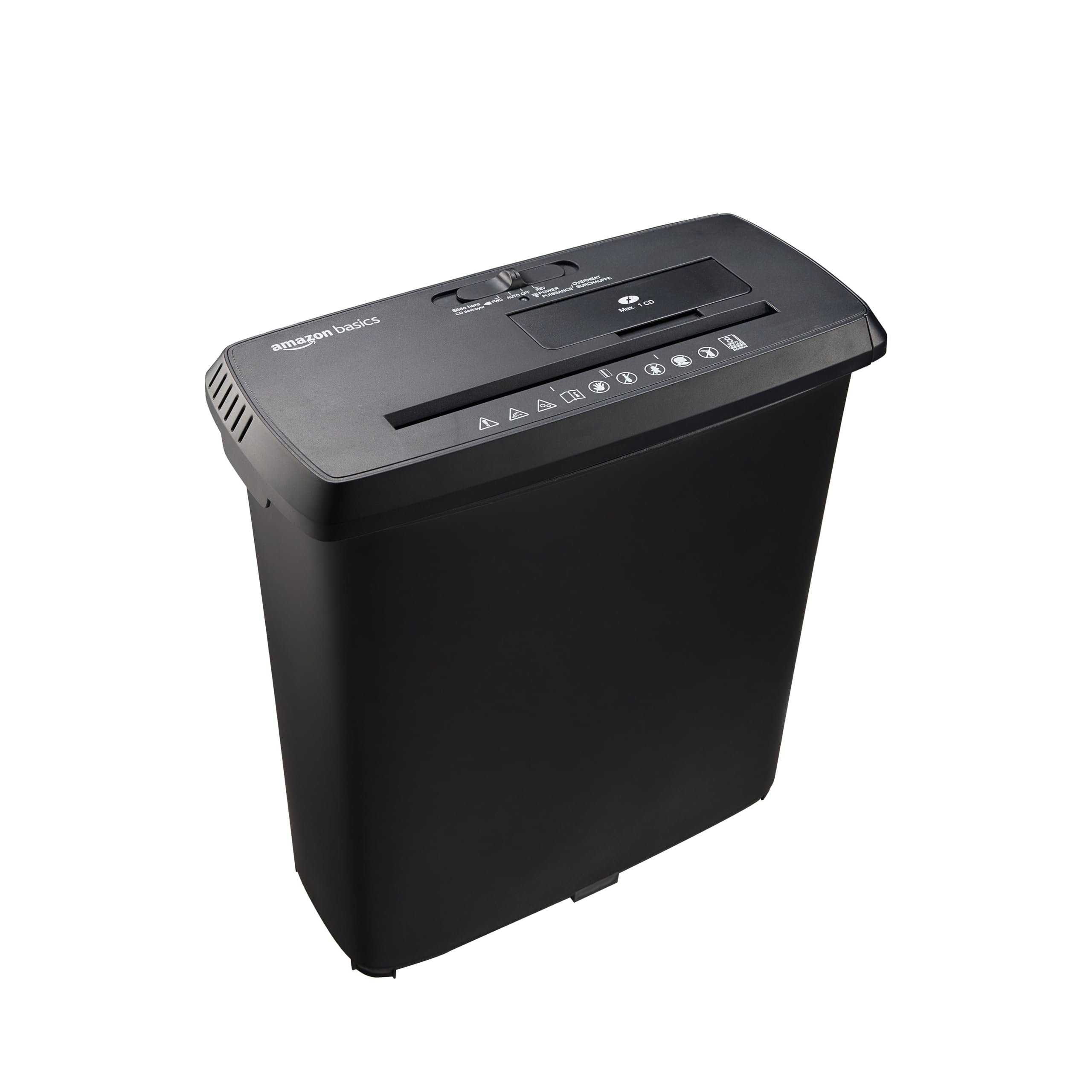 Amazon Basics 8-Sheet Strip Cut Paper Shredder for Home and Office, CD/Credit Ca