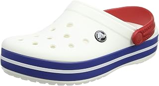 Crocs Unisex Crocband Clog, White Blue Jean, 6 UK Men 7 UK Women