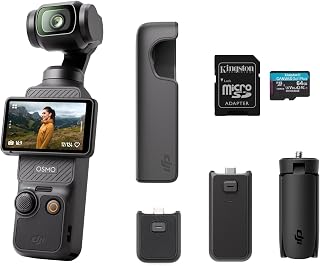 DJI Osmo Pocket 3 Capture More Combo, 1 CMOS 4K and 120fps Gimbal | 4K 120fps Video, 3-Axis Stabilization, 2' Rotatable Touchscreen, 1?? CMOS, Face Object Tracking