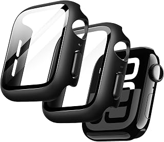 JETech Case with Screen Protector for Apple Watch Series 11/10 46mm, Black | Built-in Tempered Glass, High Touch Sensitivity, Full Protection, Hard PC Design