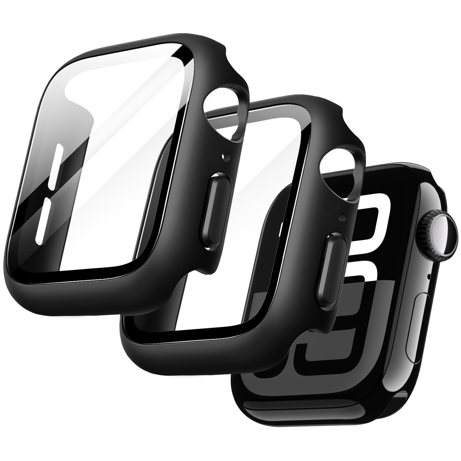JETech Case with Screen Protector for Apple Watch Series 11/10 46mm, Black | Bui