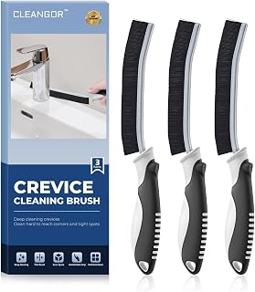 Cleangor Grout Brush, Crevice Cleaning Brush, Gap Cleaning Brush, Brush for Cleaning Small Crevices, Cleaning Brushes for Bathroom, Shower, Kitchen, Toilet, Sink, Tiles