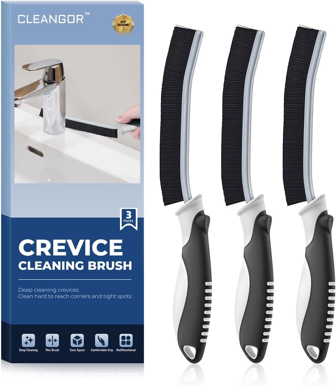 Cleangor Grout Brush, Crevice Cleaning Brush, Gap Cleaning Brush, Brush for Clea