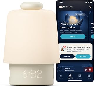 Hatch Baby Sound Machine & Night Light Routine Builder | White noise machine, night light, toddler & kid time-to-rise alarm clock, registry essential with 3 months of sleep support