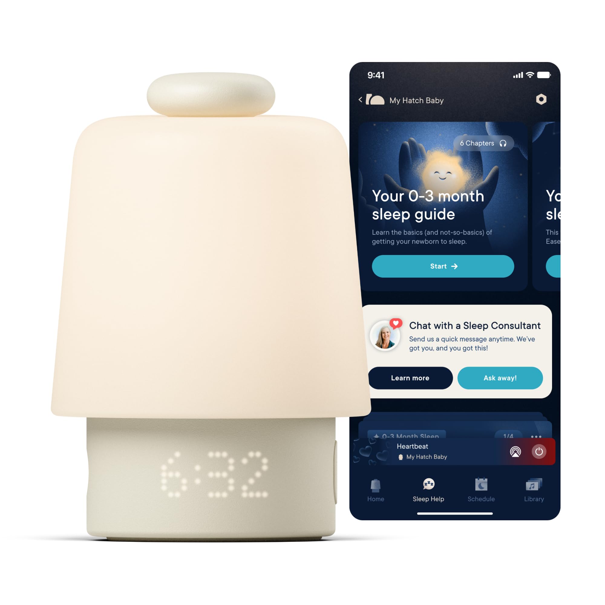 Hatch Baby Sound Machine & Night Light Routine Builder | White noise machine, ni