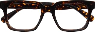 OPULIZE ERA Blue Light Glasses for Women & Men-Clear Lens-Anti-Glare-UV400 Protection-Oversized Frame-Computer and Screen Glasses-Brown Tortoiseshell-+0.00(Pack 1 of with 1 Pouch)