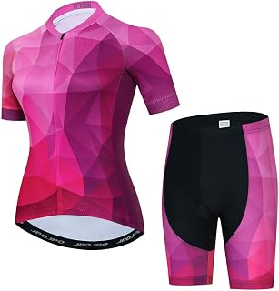 Women's Cycling Jersey Set Short Sleeve Summer Mountain Bike Jersey and Shorts Set