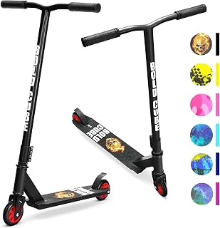 BOLDCUBE Beginner Stunt Scooter for Kids Ages 8-12, 6-12 Years - Lightweight Aluminum Deck, 360° - Freestyle Kids Scooter