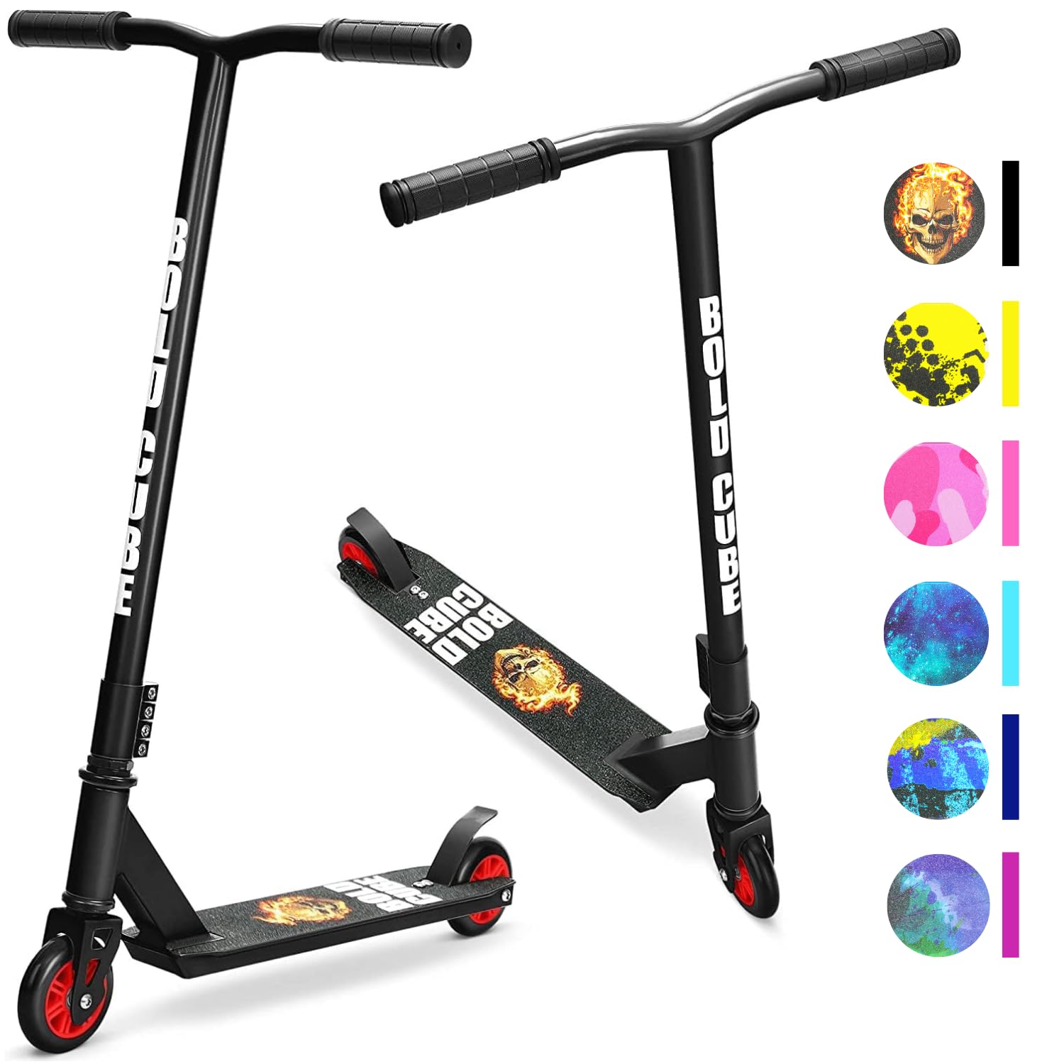 BOLDCUBE Beginner Stunt Scooter for Kids Ages 8-12, 6-12 Years - Lightweight Alu