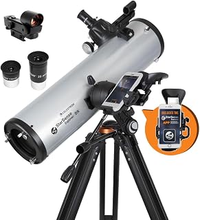 Celestron StarSense Explorer DX 130AZ Smartphone Guided Newtonian Telescope | Smartphone App Sky Navigation, Parabolic Reflector Telescope & Premium Mount, DeepSky Viewing, Perfect for Backyard Astronomy