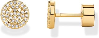 PAVOI Dainty Flat Back Earrings for Women, 14K Gold Plated CZ Stud Piercing