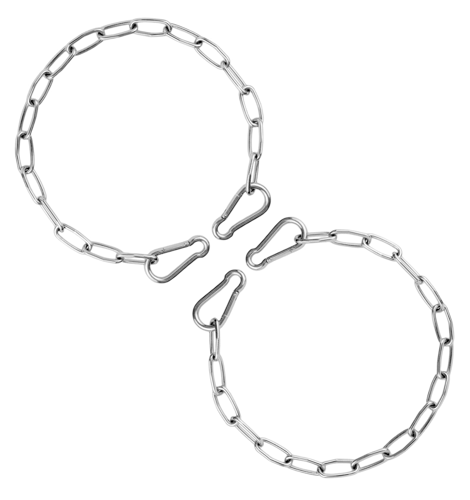 Gate Chain for Outdoor Fence - Rustproof Metal Gate Latch Chain with Hooks, Secu