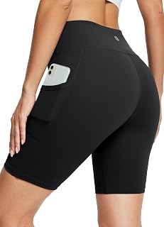 BALEAF Women's short sports leggings, yoga trousers, running shorts with pockets.