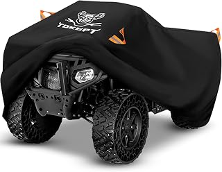 Tokept ATV Cover, Waterproof Heavy Duty 4 Wheeler Cover Quad Cover All Season Weather Proof Outdoor UV Protection for 78 Inch Polaris Kawasaki Yamaha Suzuki Honda (Large)