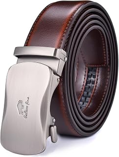 Men's Belt Ratchet Belt Of Genuine Leather For Men's Dress,Size Customized