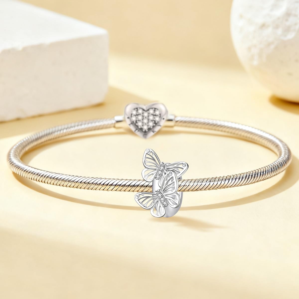 1 x Fashion Inlaid Butterfly Charm for Matching Jewelry