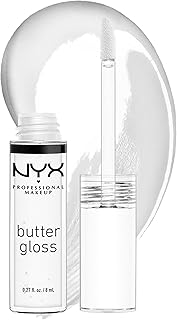 NYX PROFESSIONAL MAKEUP Butter Gloss, Non-Sticky Lip Gloss - Sugar Glass ,Clear