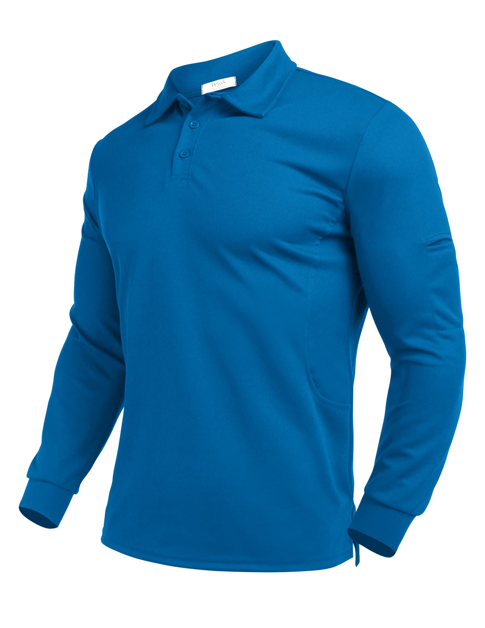 Deyeek Mens Golf Shirt Long Sleeve Quick Dry UPF 50+ Sun Protection Casual Colla