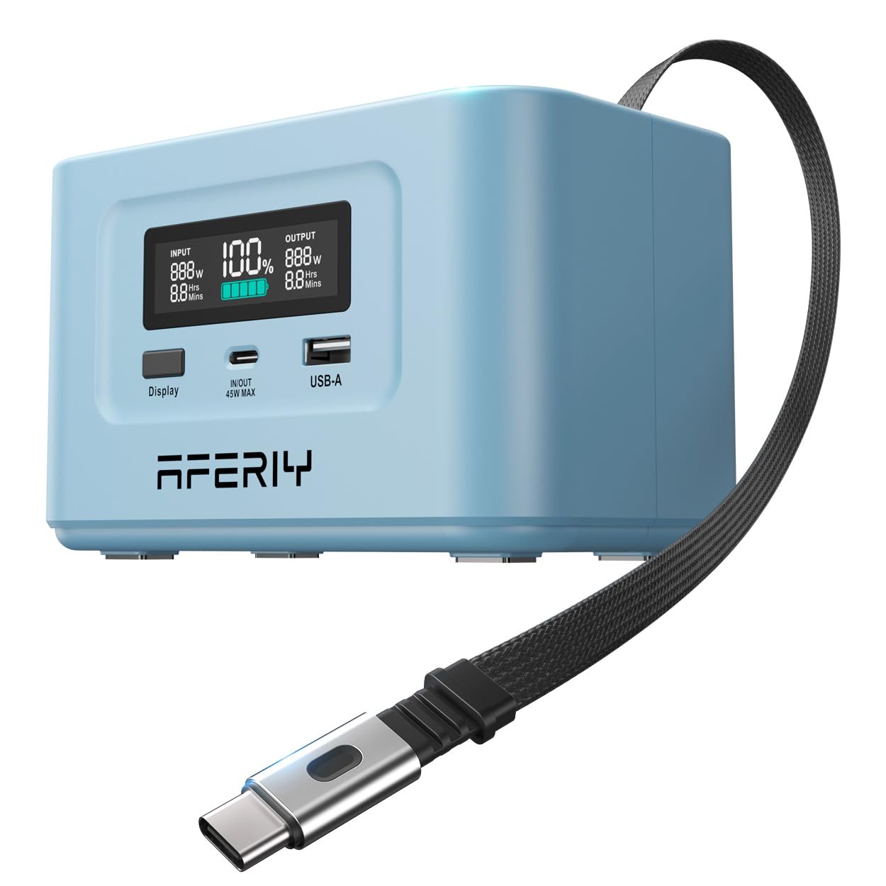 AFERIY Nano100 31000mAh Portable Power Bank Station 100W PD3.0 Charger Blue | 14