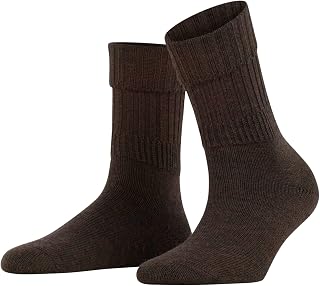 FALKE Women's Striggings Rib Socks Breathable Climate-Regulating Odour-Neutralising Wool Reinforced Warm Thick Textured Plain Classic Ideal To Wear With Boots 1 Pair