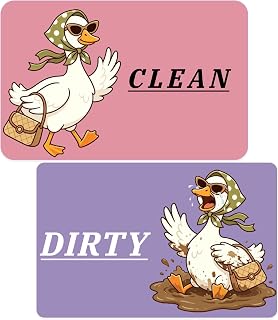 Funny Goose Clean Dirty Magnet for Dishwasher, Double Sided Strong
