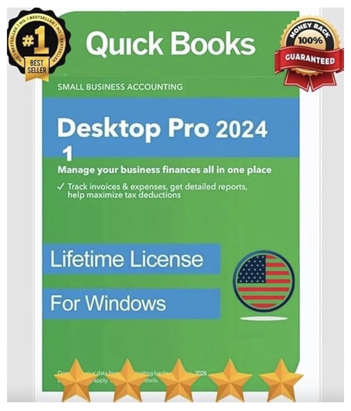Quick-Books Desktop Pro 2024 Lifetime | 1 User | Amazon Message Delivery (Within