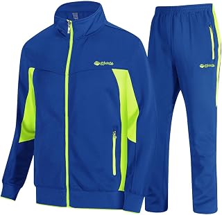 TBMPOY Men's Casual Sports Tracksuit with Full Zip