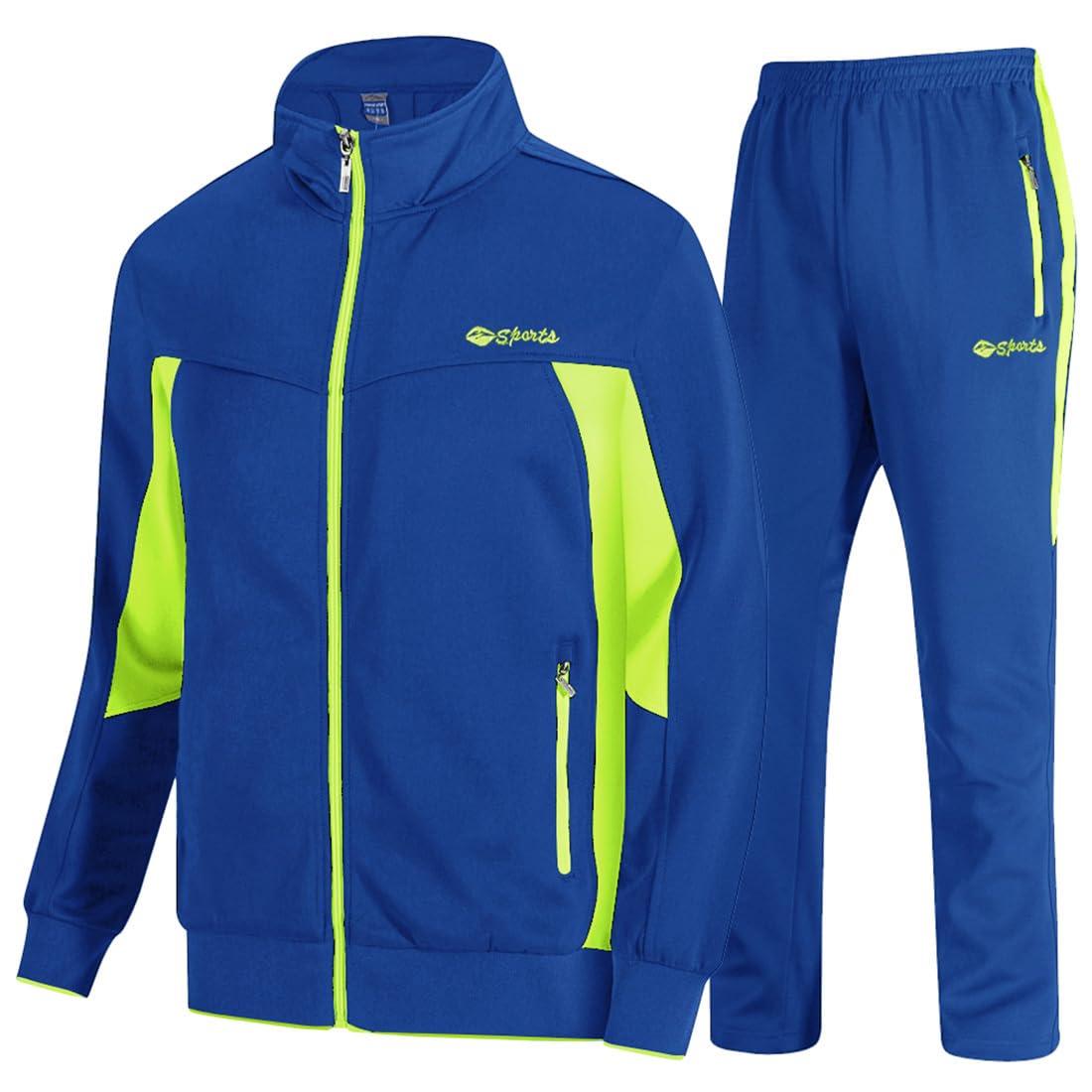TBMPOY Men's Casual Sports Tracksuit with Full Zip