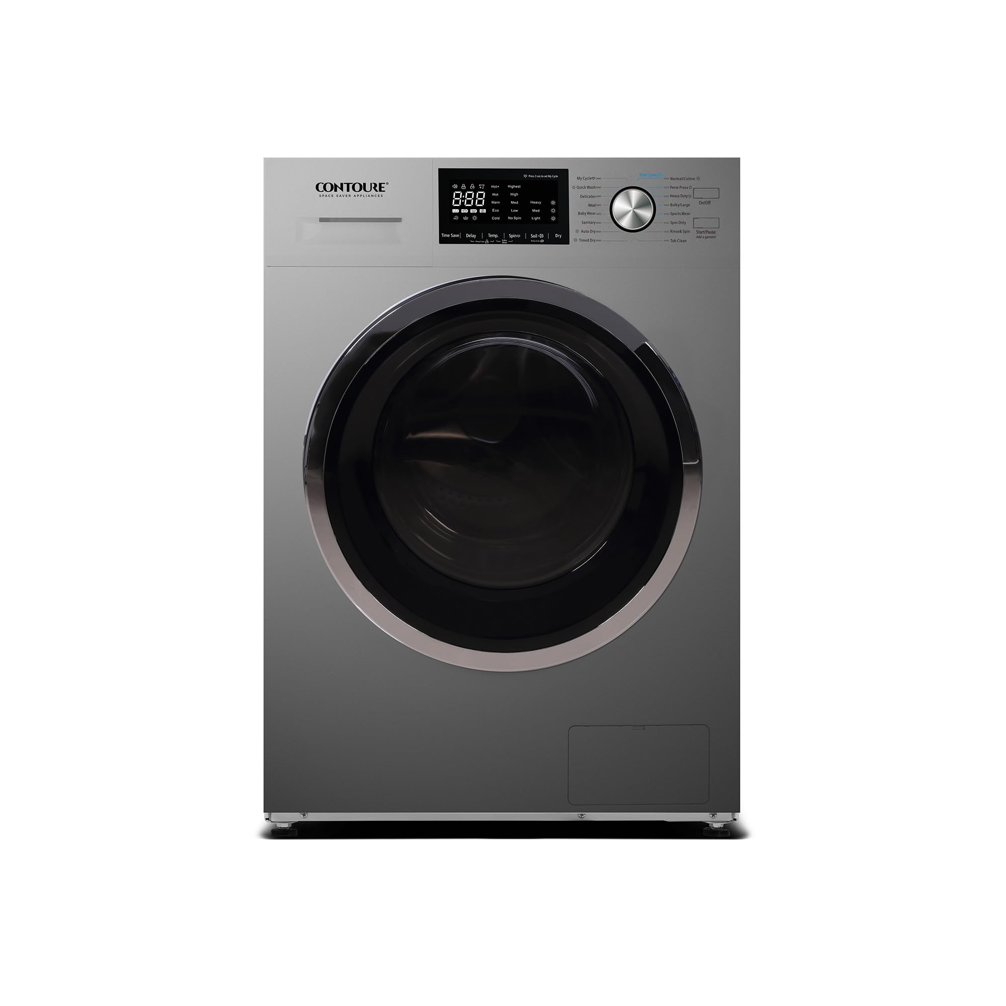 Contoure 2.7 Cu Ft Ventless Washer Dryer Combo with Steam, 120V, Titanium | All-