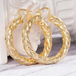 Attractive Hoop Earrings for Women, Delicate and Shiny