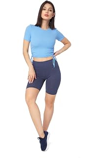 SOFTSAIL Leggings Women Tights Cycling Shorts Gym Yoga Pants Elastic Breathable Tummy Control High Waist Cotton for Slimming Ladies