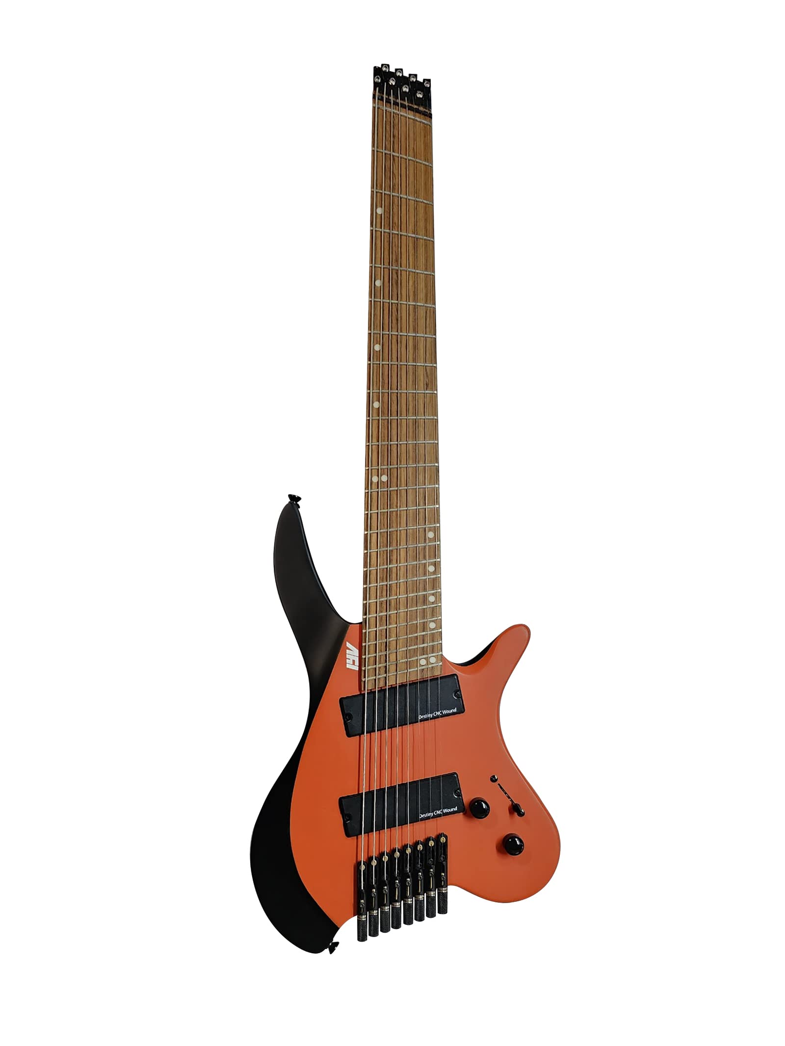 IYV, IYV-IEHLFF8-300 Multi-Scale Headless 8 String Bass, Red Black, (IEHLFF8-300