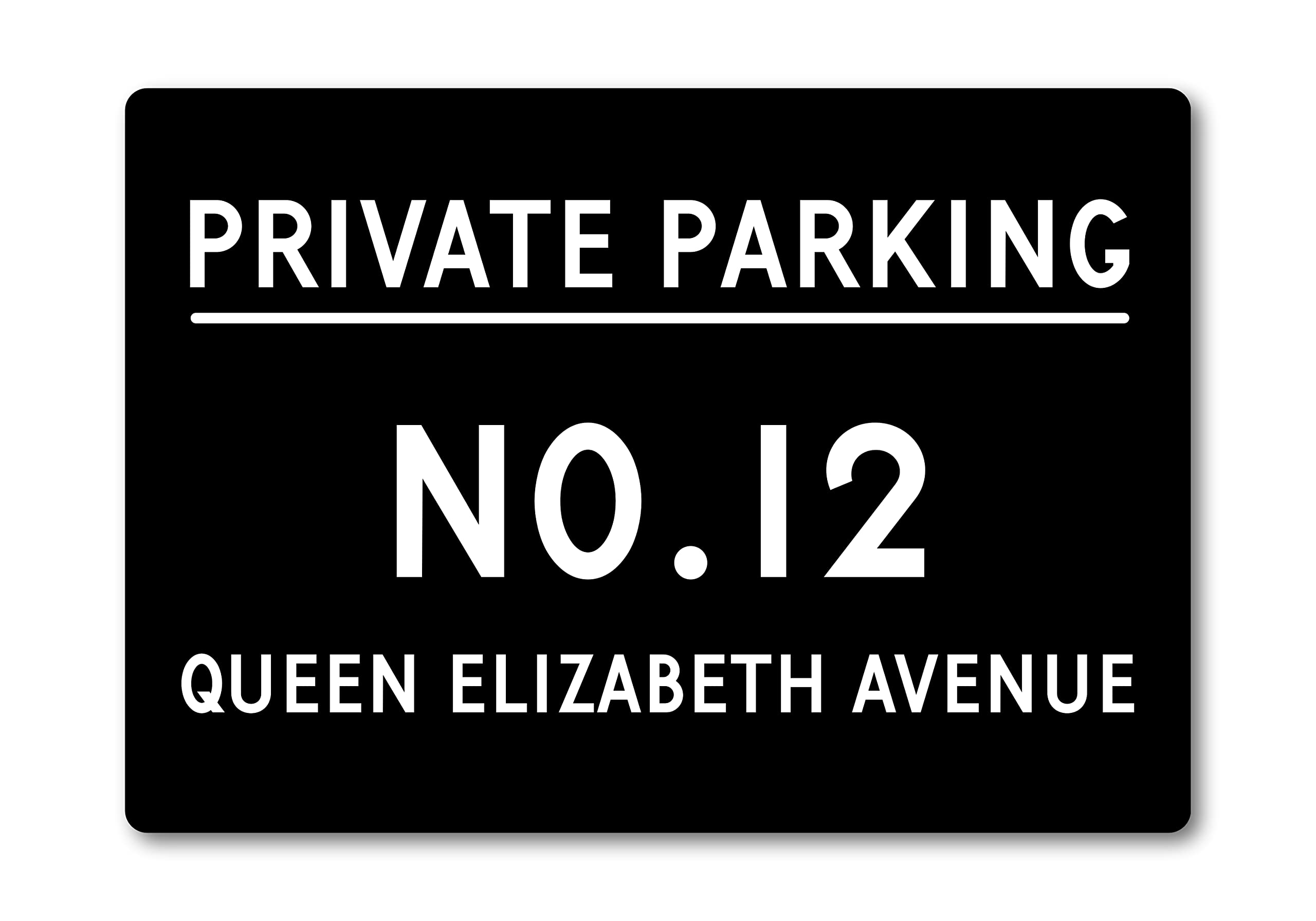 Personalised Metal Private Parking Sign. Perfect for Driveways, Garages, Keeping