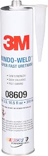 3M Window-Weld Urethane Windshield Adhesive, 08609, 10.5 fl oz Cartridge, Black