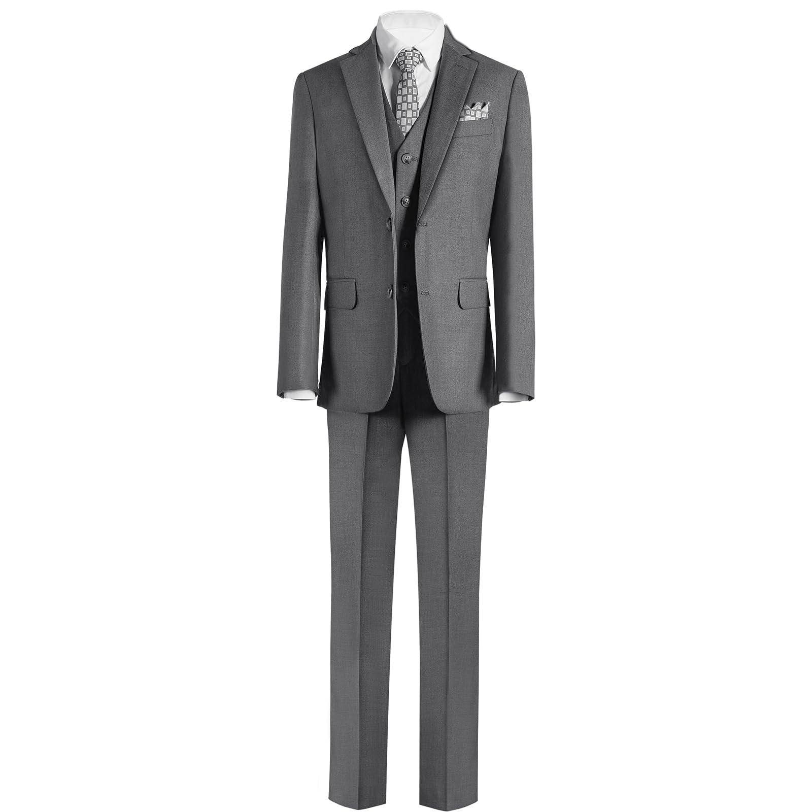 Boys Formal Suit Set 5 Pieces Slim Fit Ring Bearer Outfit