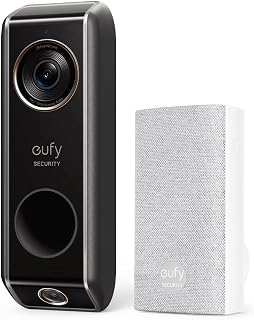 eufy Security Video Doorbell (Wired) S330 with Chime, Dual Cam, Delivery Guard, Security Camera, 2K with HDR, No Monthly Fee, 16-24V, 30VA, homebase NOT Supported, Motion Only Alert(Renewed)