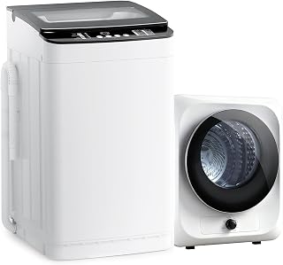 Auertech Portable Washer and Dryer Combo Set, 28 lbs Fully Automatic Washing Machine, 1.5 CuFt Portable Dryers, Compact Washer and Dryer for Apartment, RV, Dorm