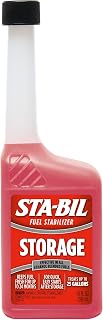 STA-BIL 22206 Fuel Stabilizer - 10 Fl oz. | Treats 25 gallons. Keeps fuel fresh for up to 24 months during storage and helps protect against corrosion and ethanol damage
